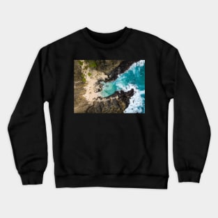 Aerial Rocky Seascape Crewneck Sweatshirt